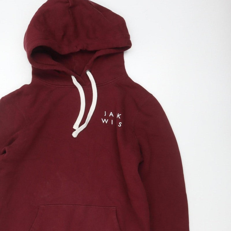 Jack Wills Women’s Burgundy Red UK 10 Pullover Hoodie Logo Fleece