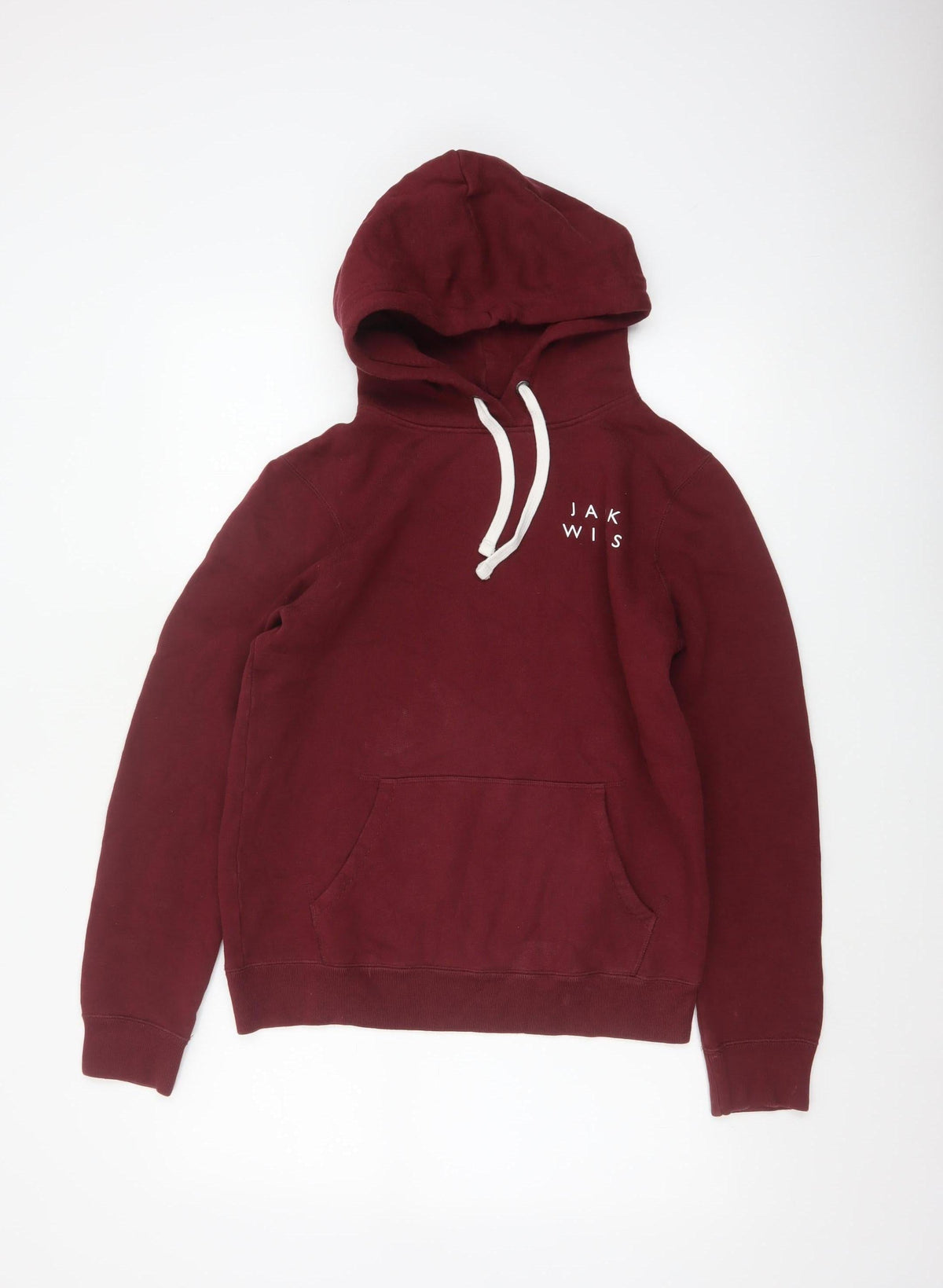 Jack Wills Women’s Burgundy Red UK 10 Pullover Hoodie Logo Fleece