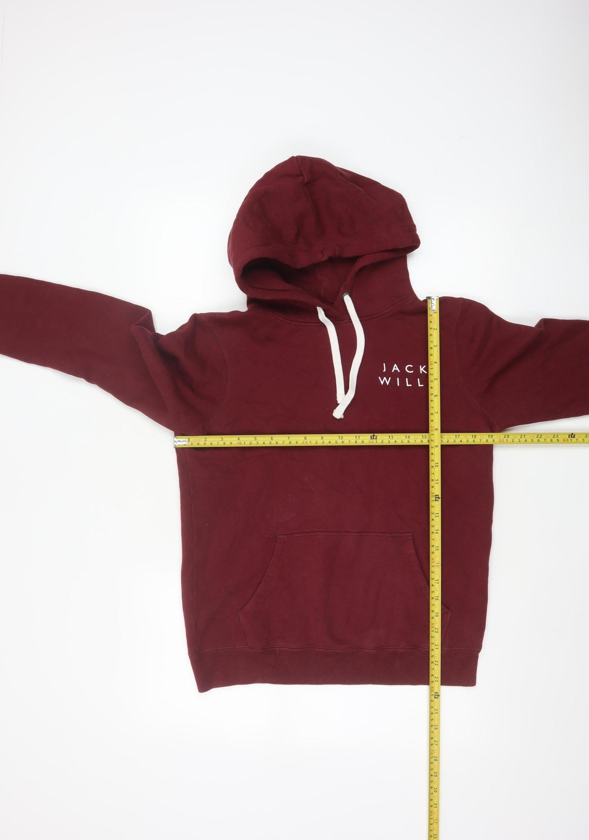 Jack Wills Women’s Burgundy Red UK 10 Pullover Hoodie Logo Fleece