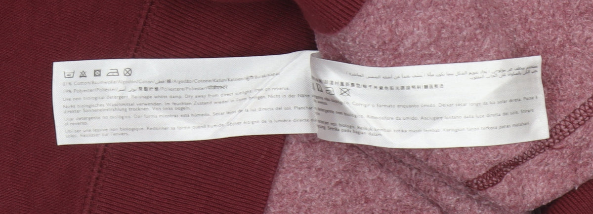 Jack Wills Women’s Burgundy Red UK 10 Pullover Hoodie Logo Fleece