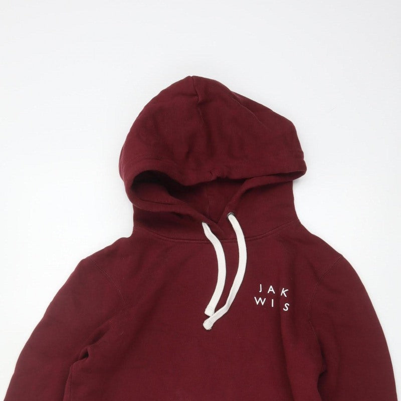 Jack Wills Women’s Burgundy Red UK 10 Pullover Hoodie Logo Fleece