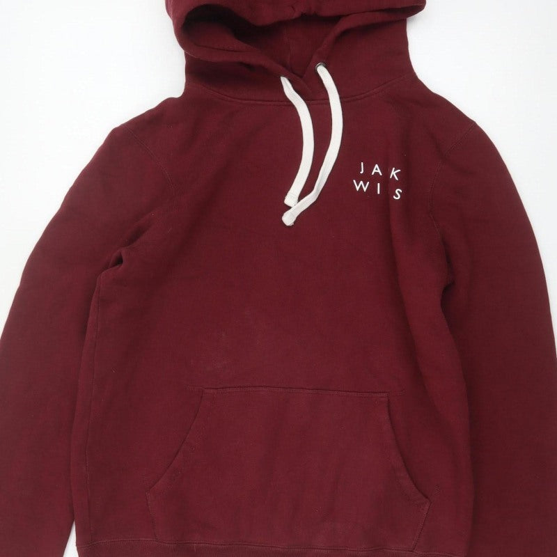 Jack Wills Women’s Burgundy Red UK 10 Pullover Hoodie Logo Fleece