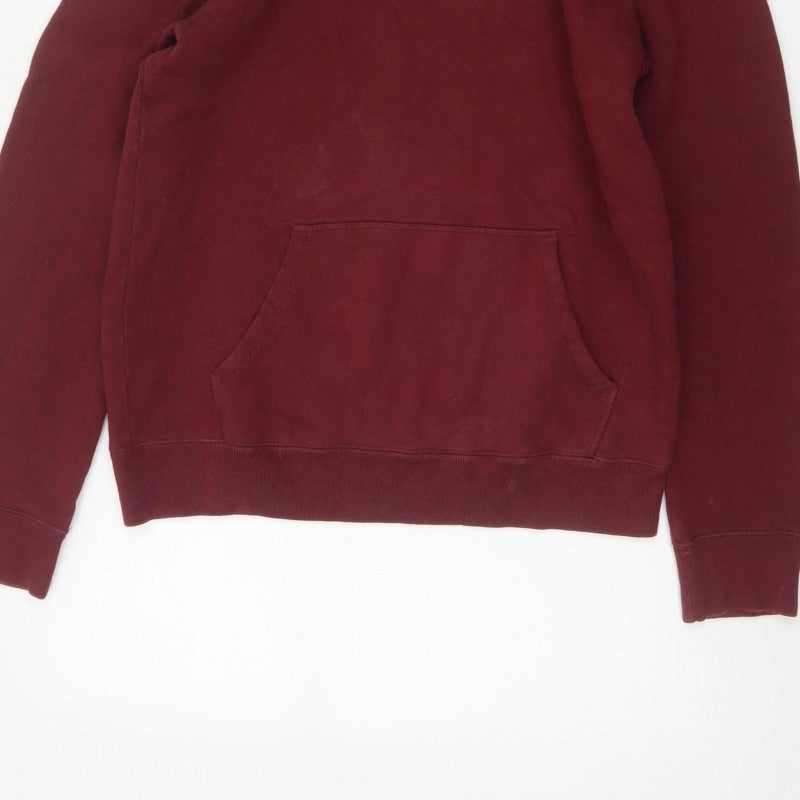 Jack Wills Women’s Burgundy Red UK 10 Pullover Hoodie Logo Fleece