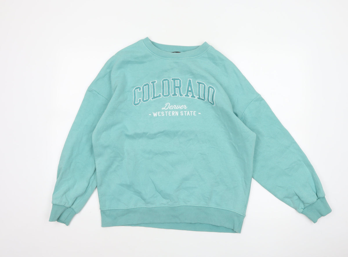 F&F Active Women’s Blue Colorado Graphic Crew Neck Sweatshirt Size S