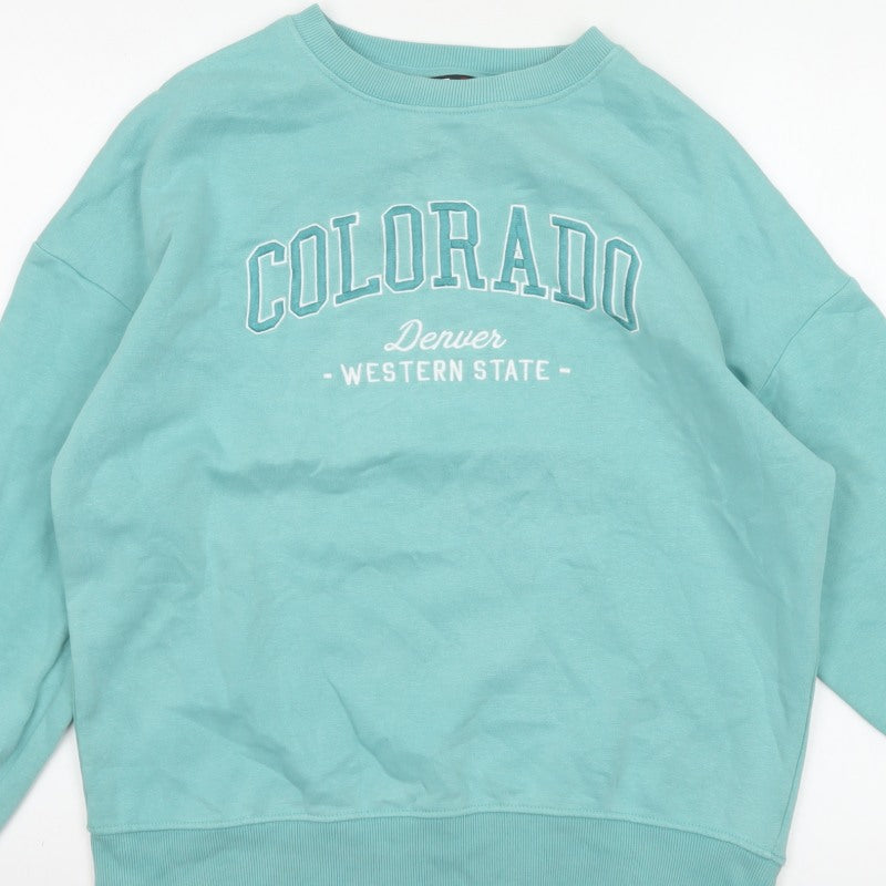 F&F Active Women’s Blue Colorado Graphic Crew Neck Sweatshirt Size S