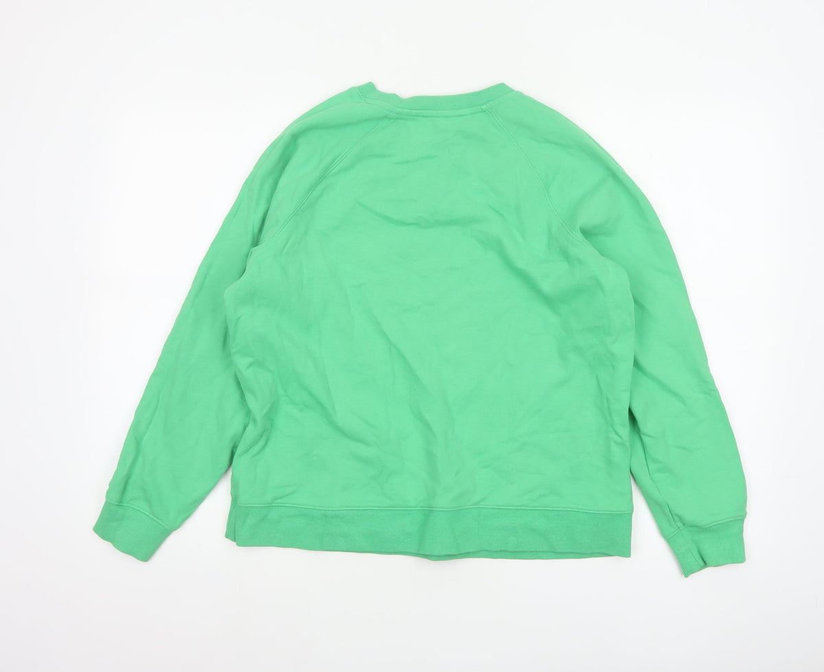 Marks and Spencer Women Green M Manhattan Logo Crew Sweatshirt