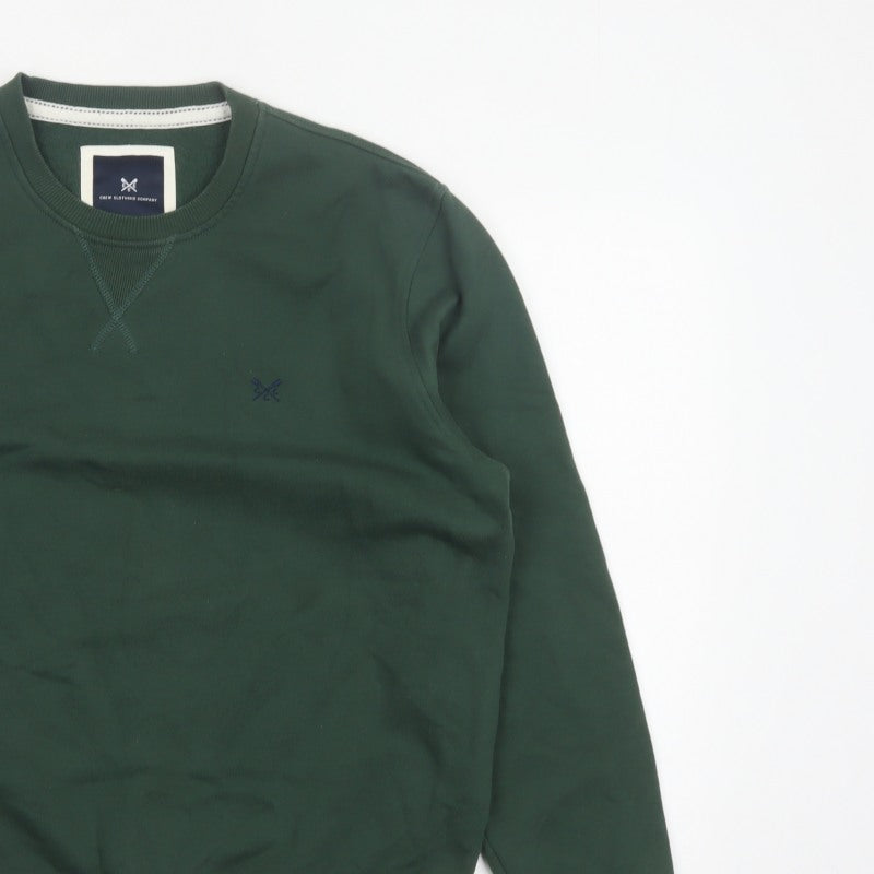 Crew Clothing Company Men's Green L Pullover Crew Neck Sweatshirt Logo