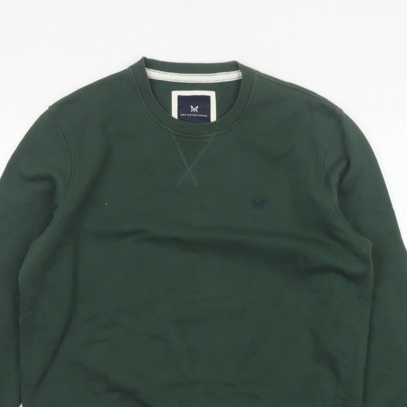 Crew Clothing Company Men's Green L Pullover Crew Neck Sweatshirt Logo