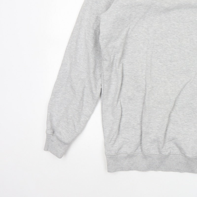 Jacamo Men Grey M Crew Neck Pullover Sweatshirt Cotton Blend