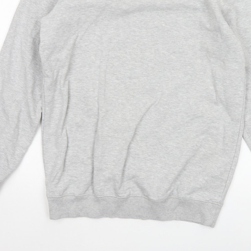 Jacamo Men Grey M Crew Neck Pullover Sweatshirt Cotton Blend
