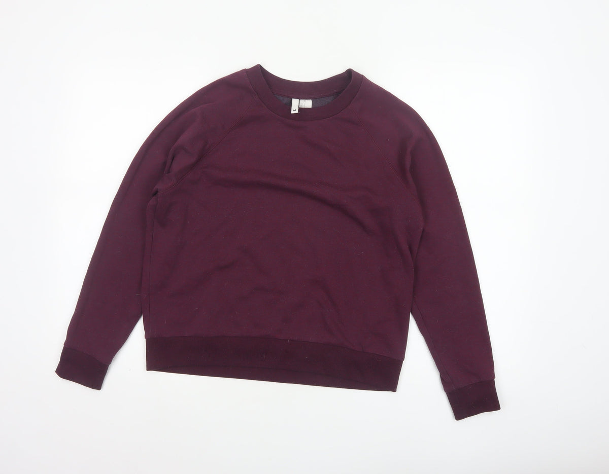 H&M Women’s Purple Burgundy M Raglan Crew Neck Pullover Sweatshirt
