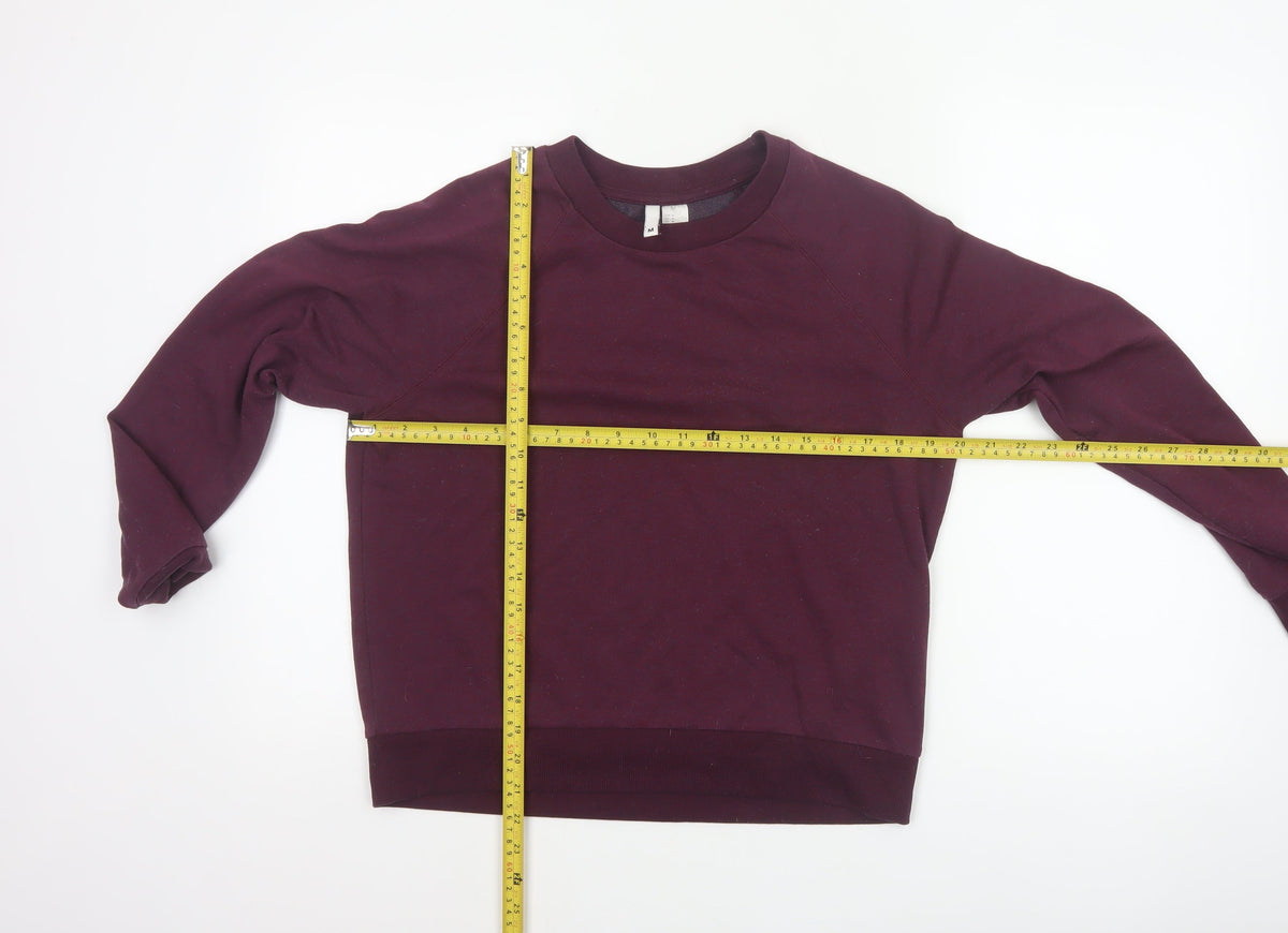 H&M Women’s Purple Burgundy M Raglan Crew Neck Pullover Sweatshirt