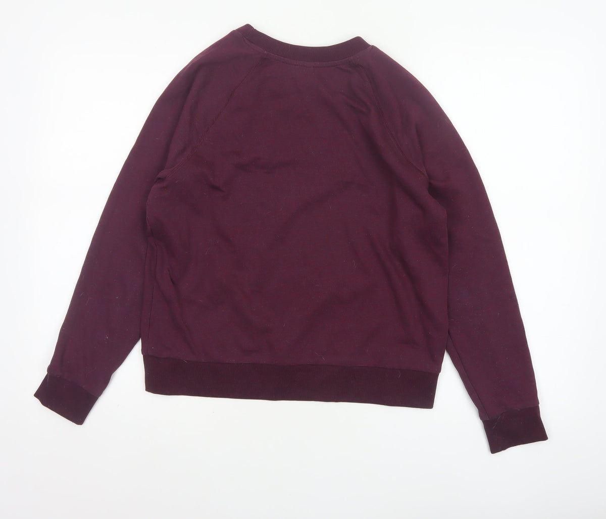H&M Women’s Purple Burgundy M Raglan Crew Neck Pullover Sweatshirt