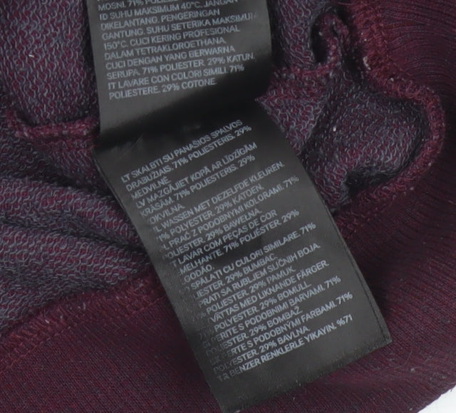 H&M Women’s Purple Burgundy M Raglan Crew Neck Pullover Sweatshirt