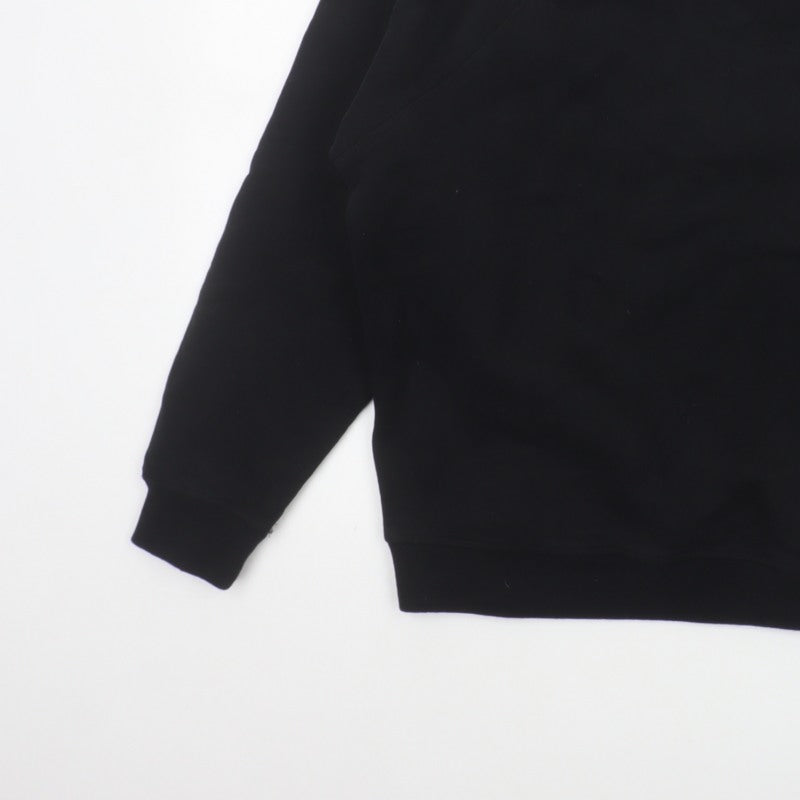 Jack Wills Women's Black UK 18 Pullover Crew Neck Logo Sweatshirt