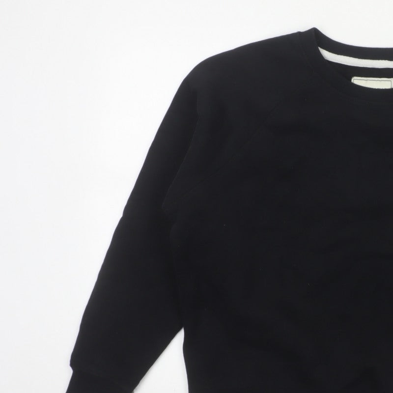 Jack Wills Women's Black UK 18 Pullover Crew Neck Logo Sweatshirt