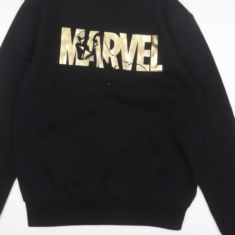 Marvel Men’s Black M Gold Darth Vader Graphic Print Crew Neck Sweatshirt