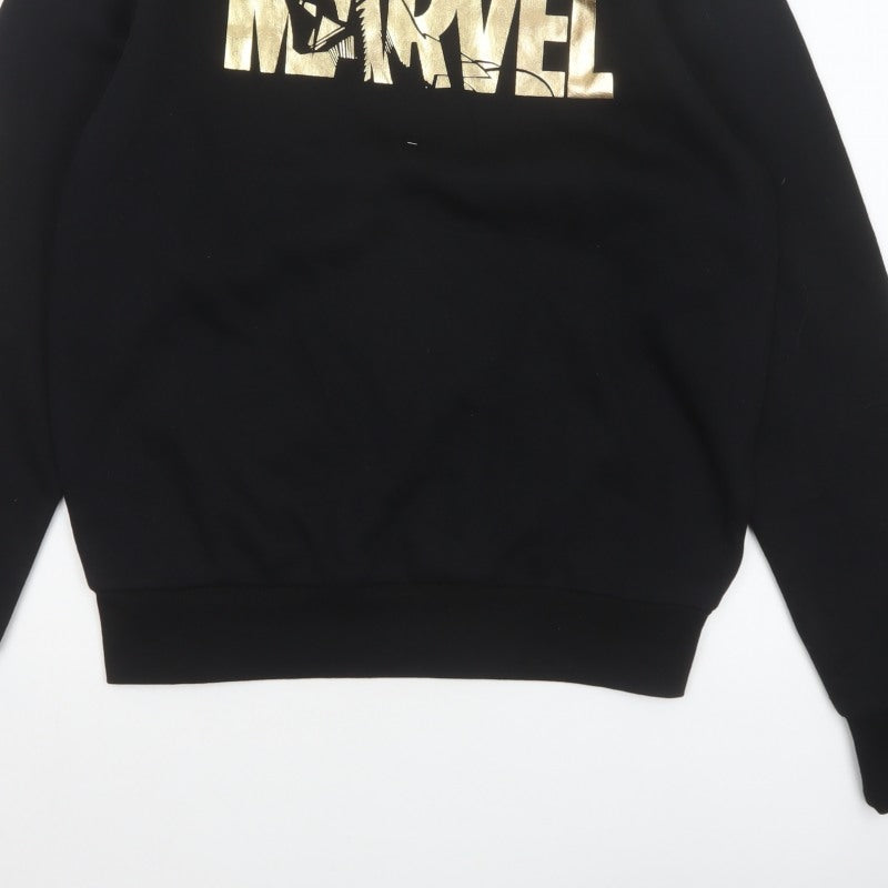 Marvel Men’s Black M Gold Darth Vader Graphic Print Crew Neck Sweatshirt