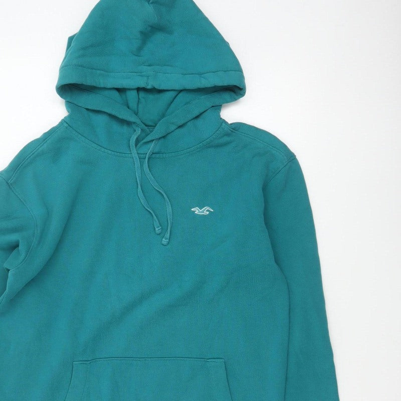 Hollister Men’s Blue XS Pullover Hoodie Logo Pocket