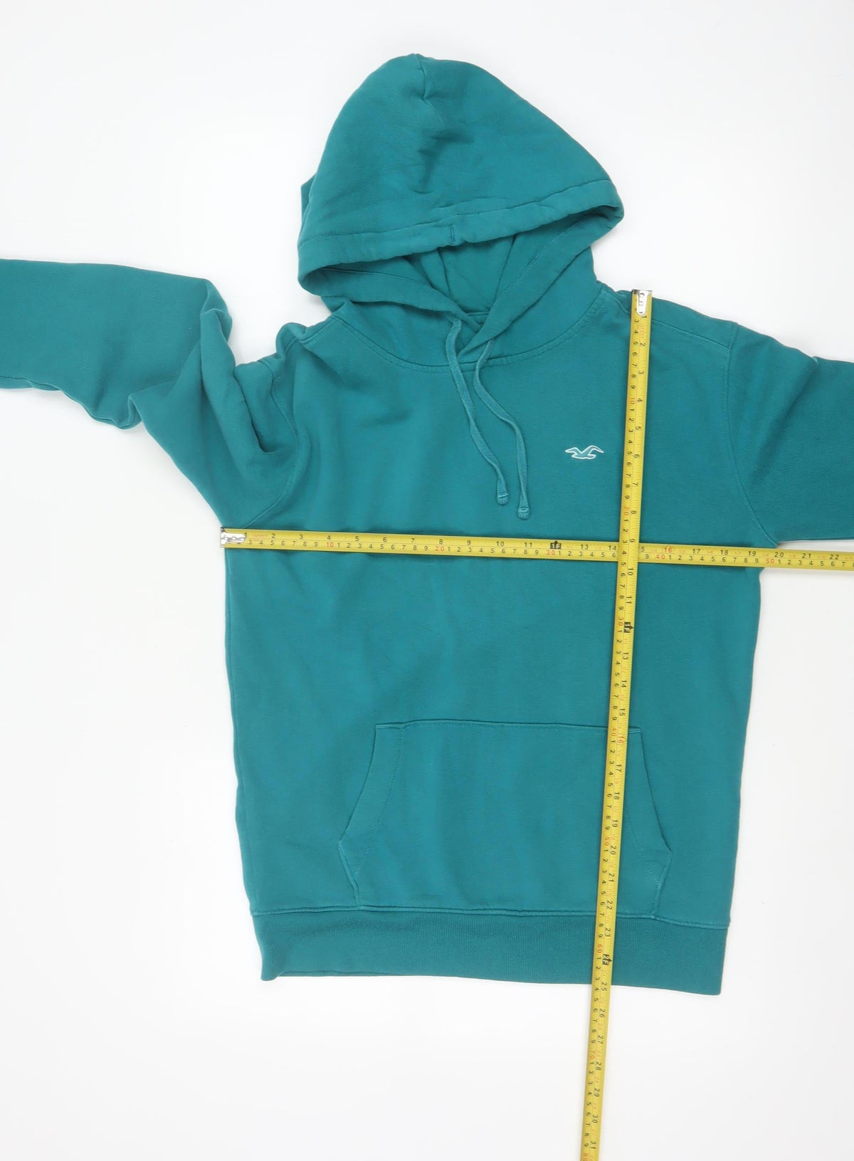Hollister Men’s Blue XS Pullover Hoodie Logo Pocket