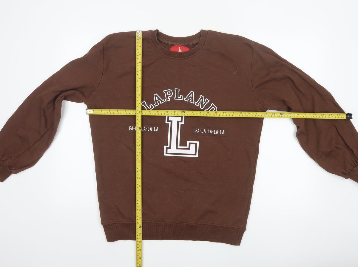Threadbare Women’s Brown Size 10 Christmas Lapland Graphic Sweatshirt