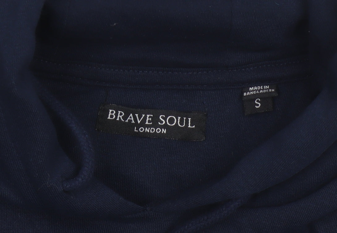 Brave Soul Women’s Navy Blue S Pullover Hooded Sweatshirt