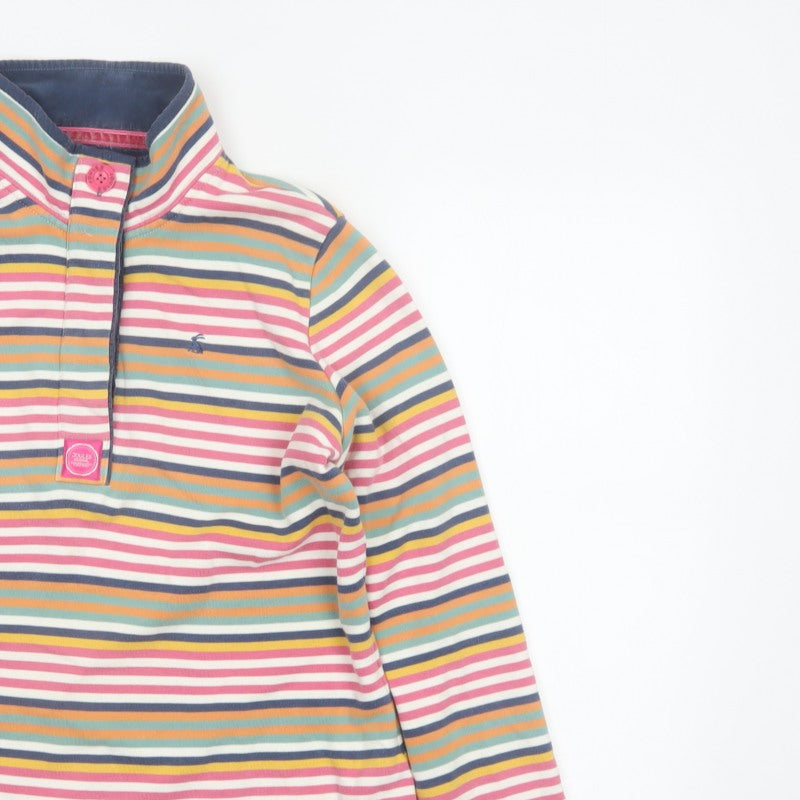 Joules Women’s Multicoloured UK 14 Striped Henley Sweatshirt