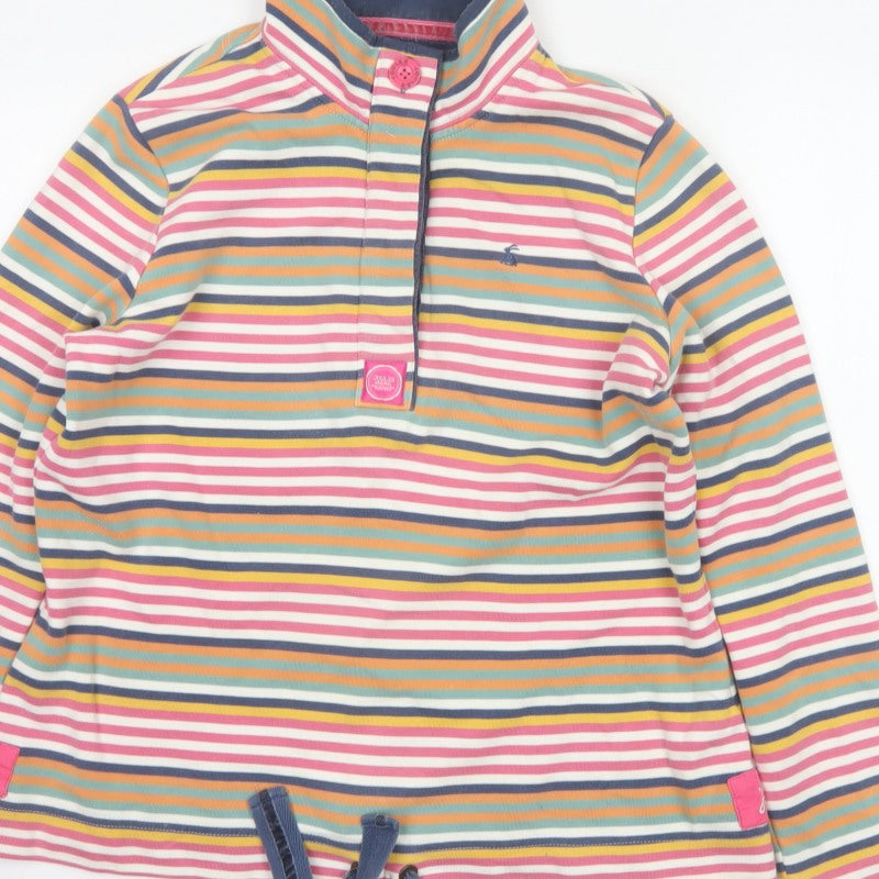 Joules Women’s Multicoloured UK 14 Striped Henley Sweatshirt