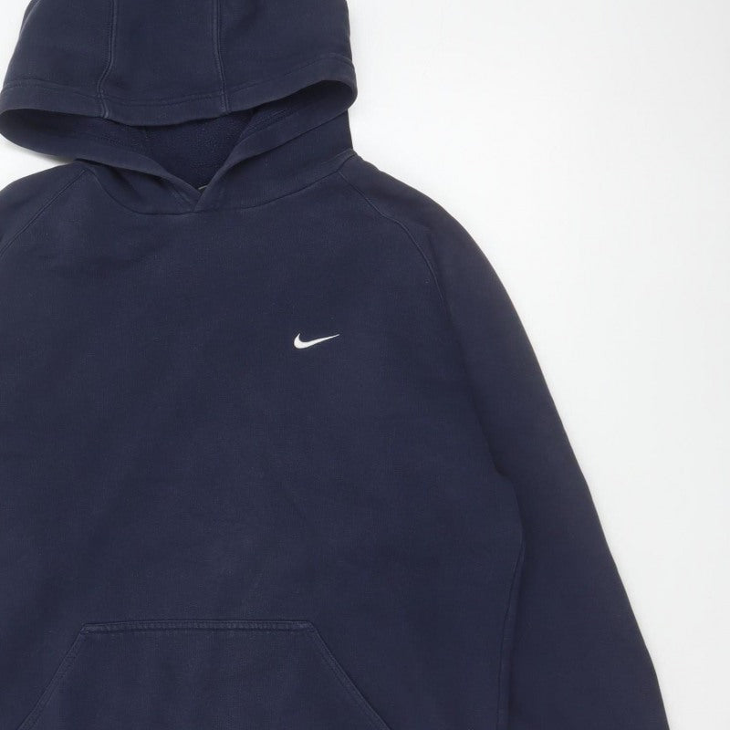 Nike Boys Navy Blue 12-13 Years Pullover Hoodie Logo Pocket