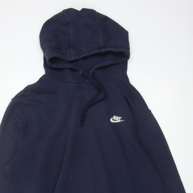 Nike Men’s Blue XL Pullover Hoodie Sports Logo Kangaroo Pocket