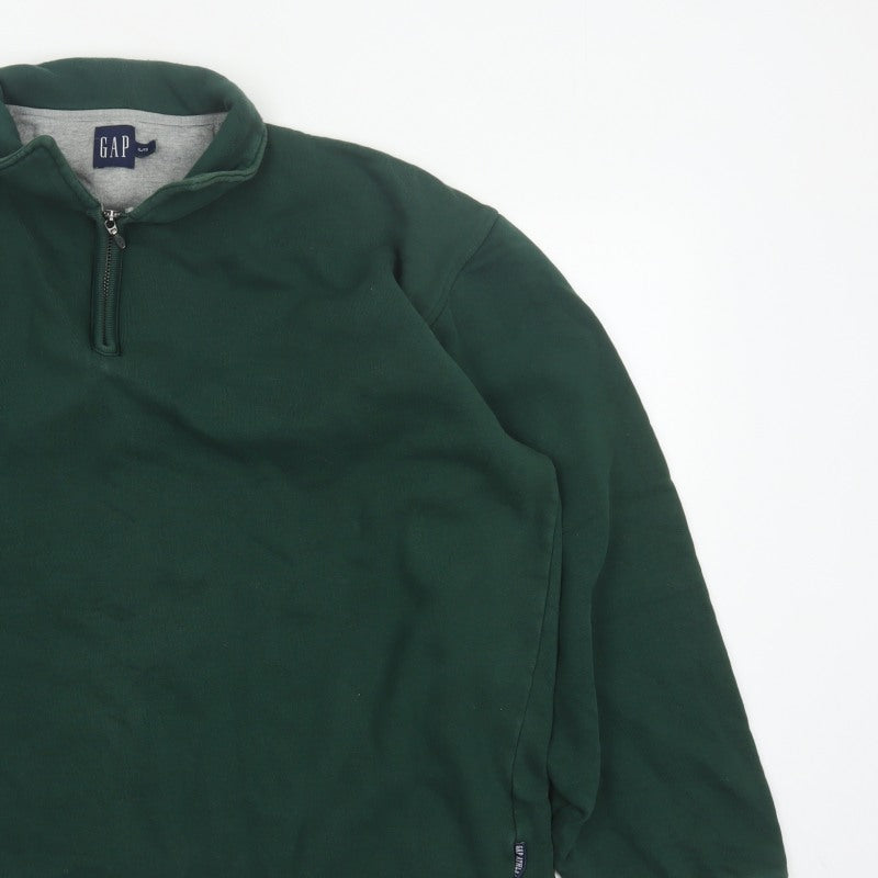 GAP Men's Green XL 1/4 Zip Fleece Pullover Sweatshirt