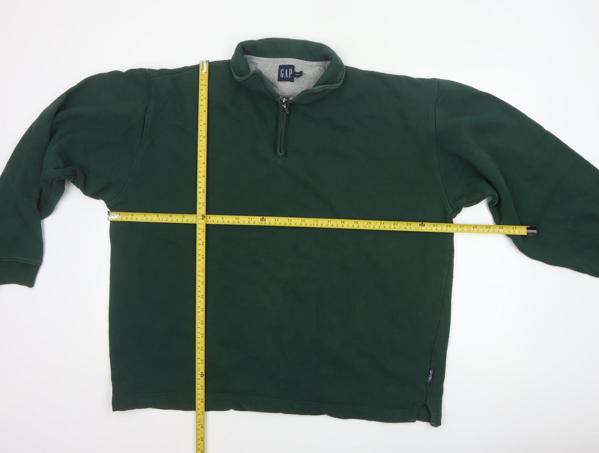 GAP Men's Green XL 1/4 Zip Fleece Pullover Sweatshirt