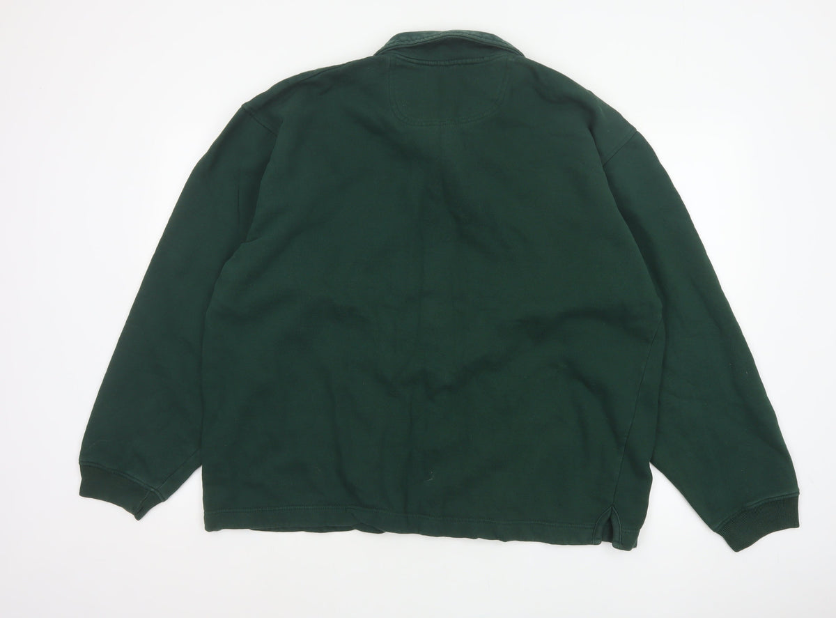 GAP Men's Green XL 1/4 Zip Fleece Pullover Sweatshirt
