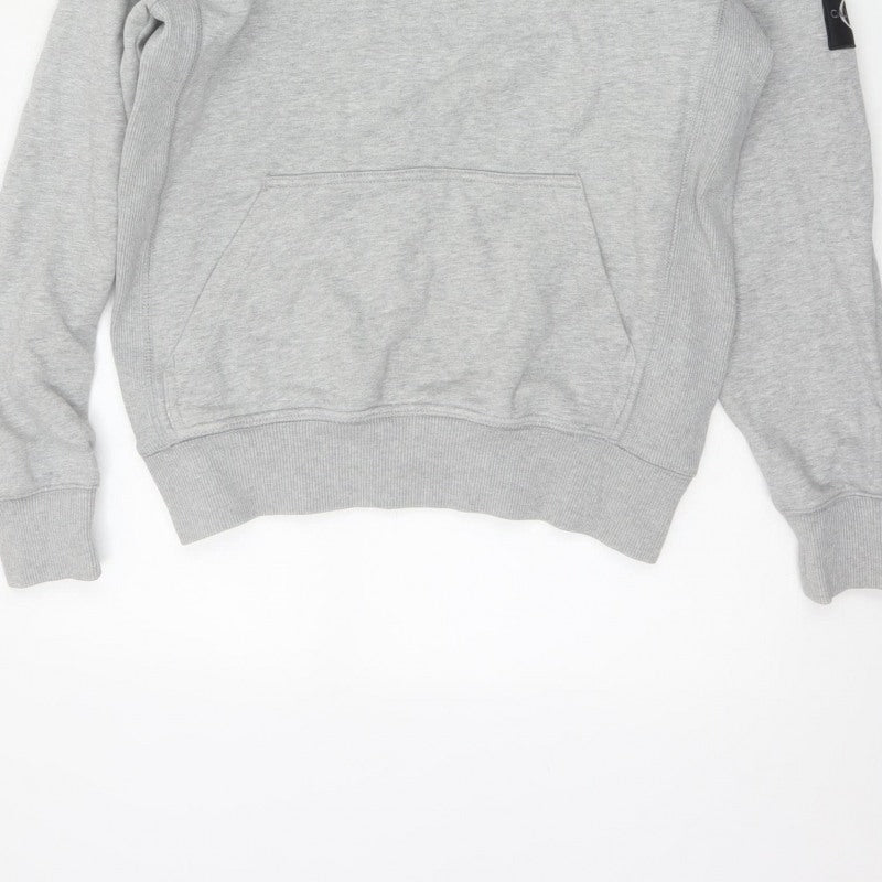 Calvin Klein Jeans Men Grey XS Pullover Hoodie Logo Pocket