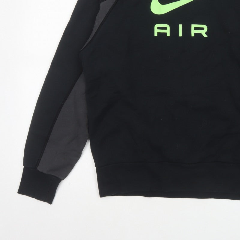 Nike Men’s Black S Pullover Crew Neck Air Logo Sweatshirt