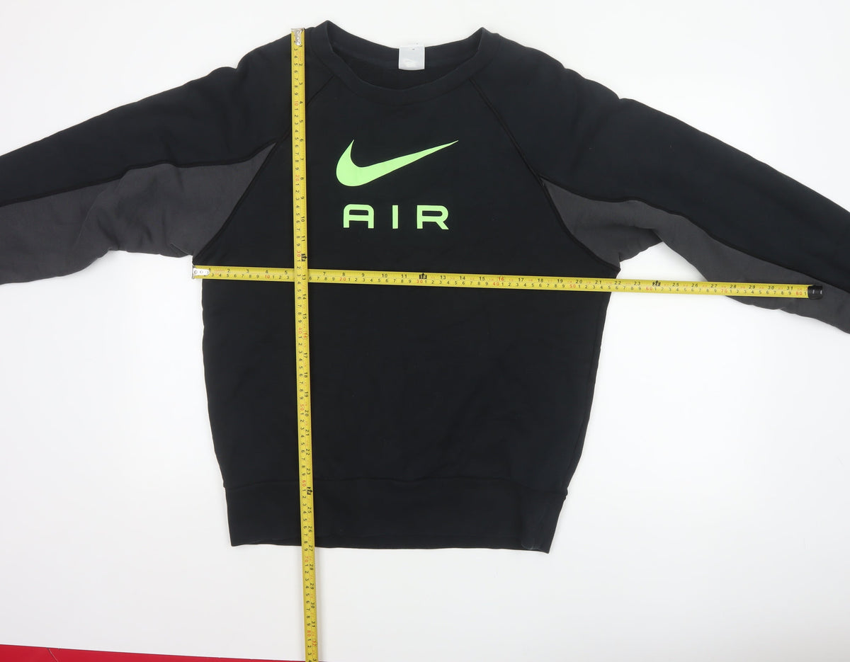 Nike Men’s Black S Pullover Crew Neck Air Logo Sweatshirt