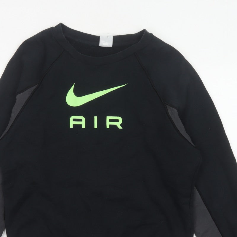 Nike Men’s Black S Pullover Crew Neck Air Logo Sweatshirt