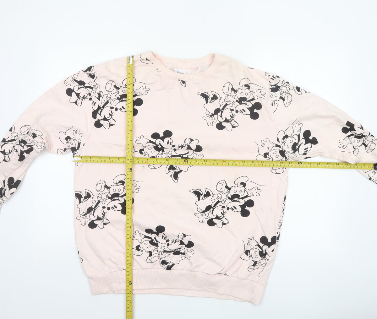 Disney Women Pink Size 12 L Mickey Minnie Cotton Pullover Sweatshirt