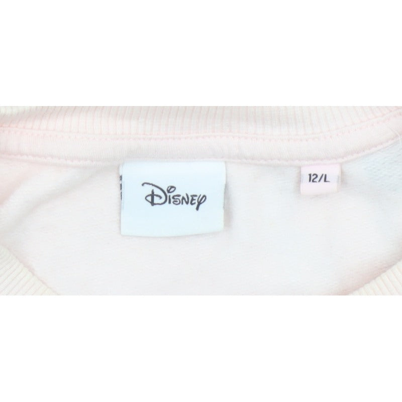 Disney Women Pink Size 12 L Mickey Minnie Cotton Pullover Sweatshirt