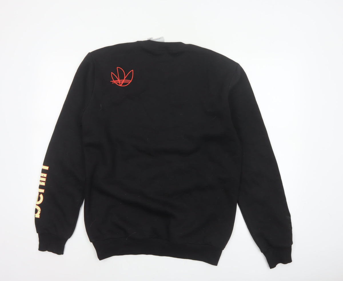 Adidas Men's Black S Berlin Love Your City Graphic Pullover Sweatshirt