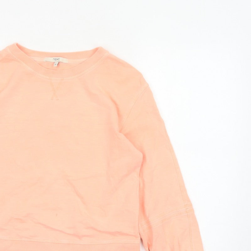 Next Women Pink UK 6 XS Pullover Sweatshirt Balloon Sleeve Cotton