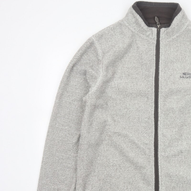 Weird Fish Men’s Grey Fleece Full Zip Stand-Up Collar Jacket M