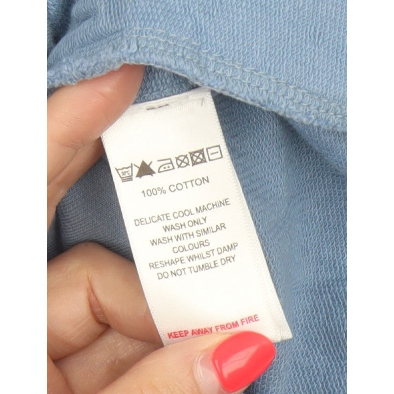 Mistral Women’s Blue Size 12 Cotton Long Sleeve Pocket Jersey Top