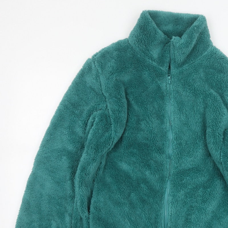 Roman Women’s Green Size S Fleece Zip Pocketed Jacket