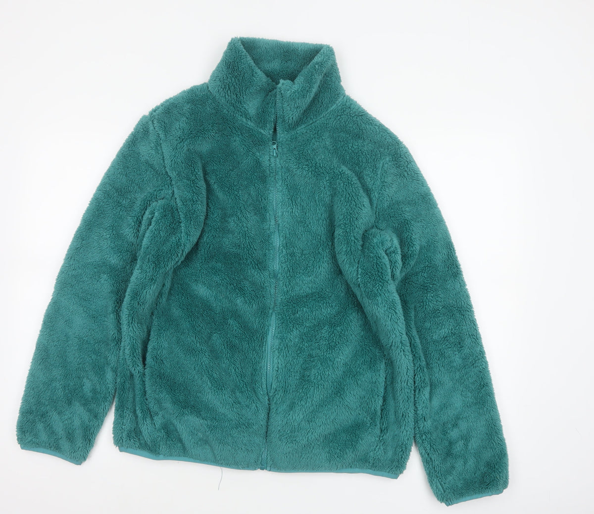 Roman Women’s Green Size S Fleece Zip Pocketed Jacket