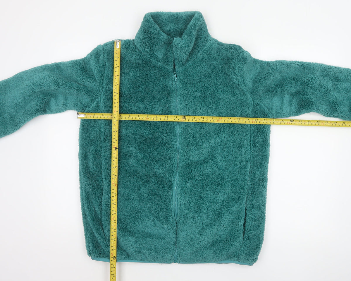 Roman Women’s Green Size S Fleece Zip Pocketed Jacket