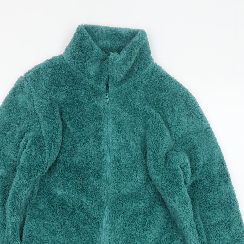 Roman Women’s Green Size S Fleece Zip Pocketed Jacket