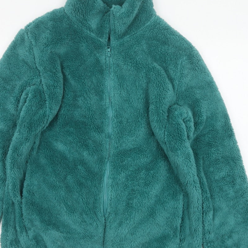 Roman Women’s Green Size S Fleece Zip Pocketed Jacket