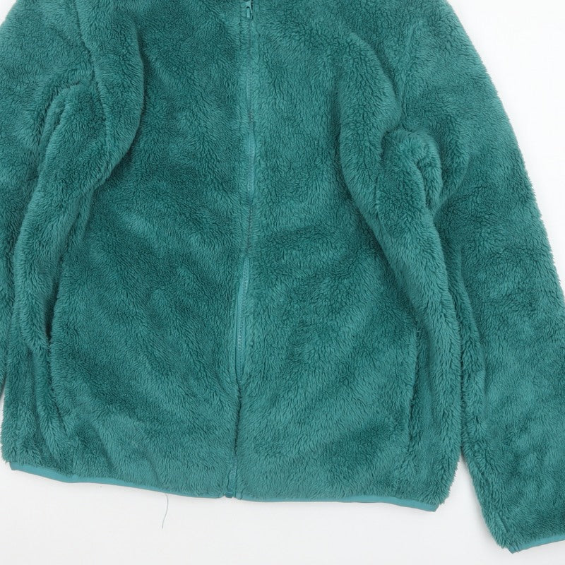Roman Women’s Green Size S Fleece Zip Pocketed Jacket
