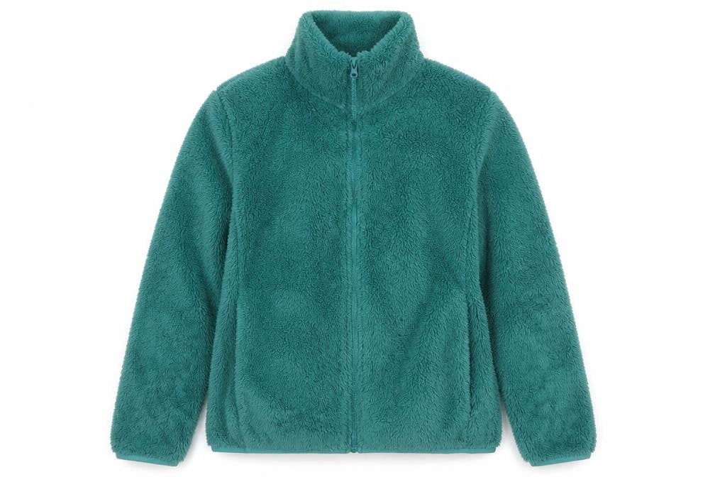 Roman Women’s Green Size S Fleece Zip Pocketed Jacket